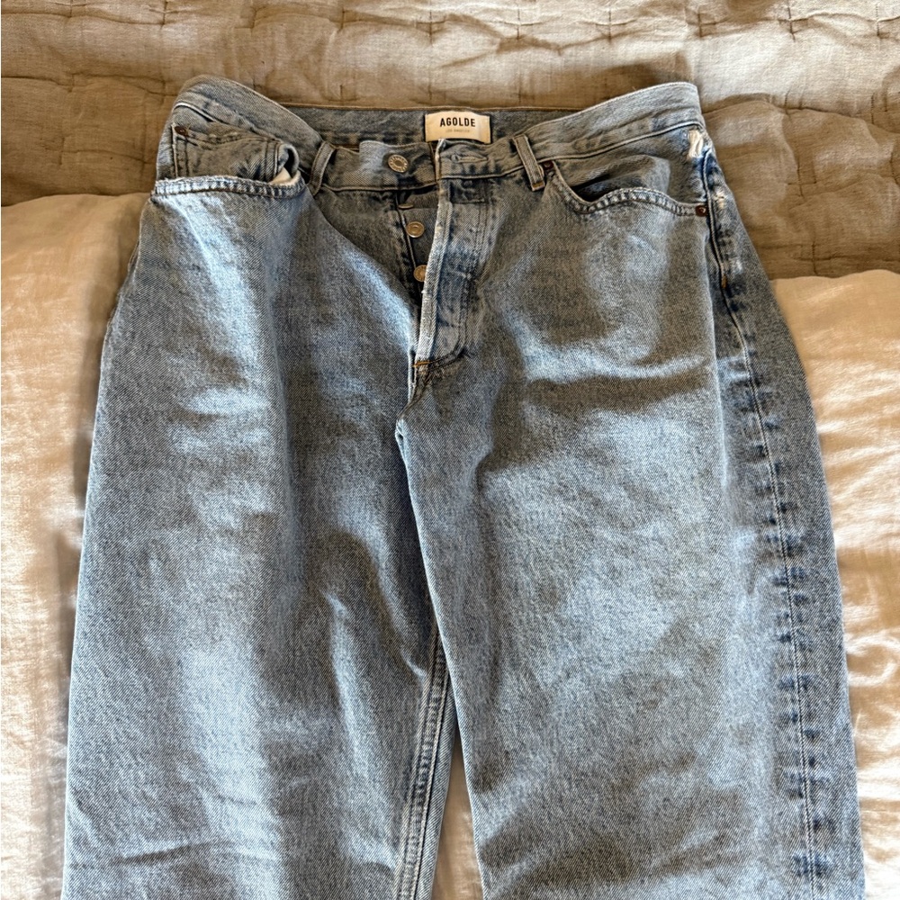 Agolde Light Blue Straight Leg Jeans
